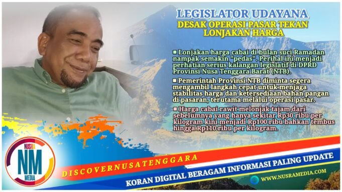 Cabai “Pedas” di Pasaran, DPRD NTB Minta Pemprov Gercep Stabilkan Harga