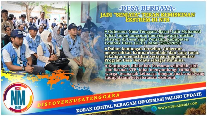 Gubernur NTB Sisir Warga Miskin Ekstrem, Sinkronkan Desa Berdaya dengan Potensi Desa