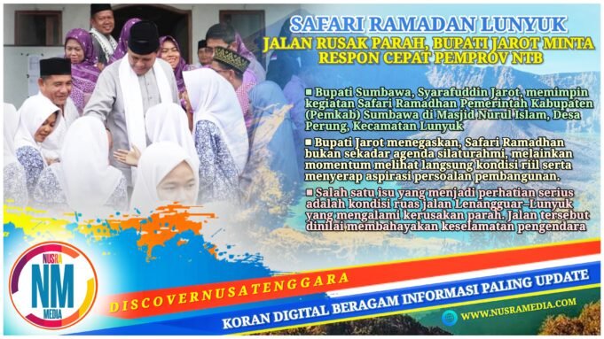 Bupati Sumbawa Desak Percepatan Perbaikan Jalan Lenangguar–Lunyuk