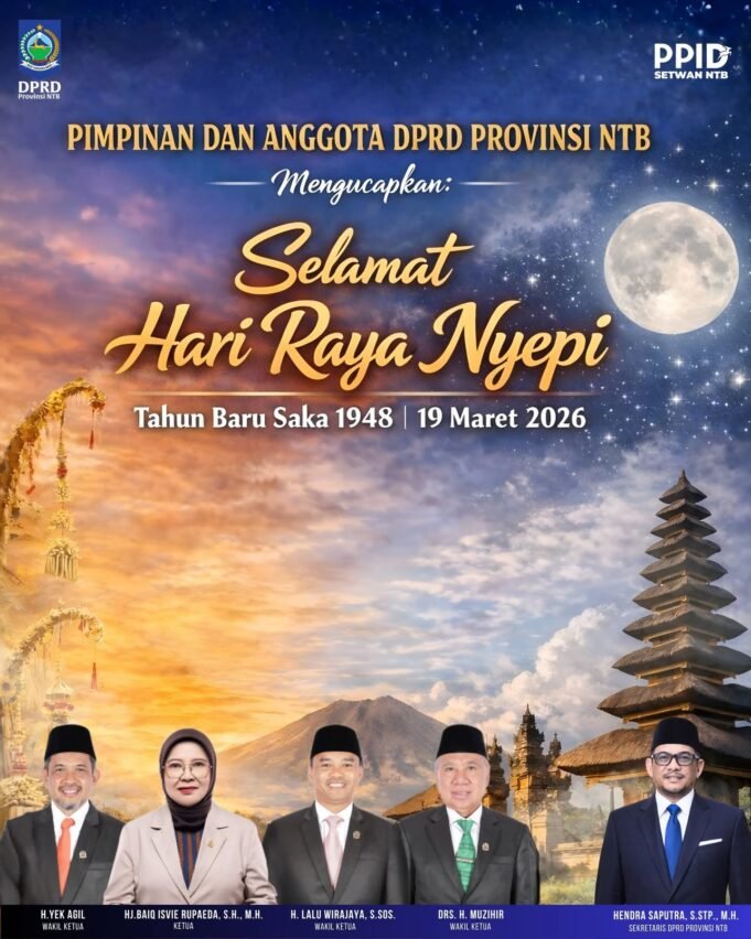 Keluarga Besar DPRD NTB : Selamat Hari Raya Nyepi 2026