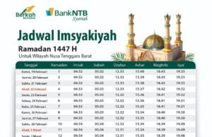 Bank NTB Syariah : Jadwal Imsyakiyah Ramadhan 1447 Hijriah