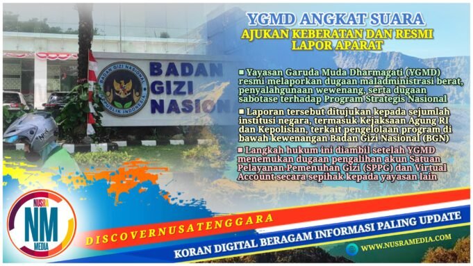 YGMD Laporkan Dugaan Maladministrasi dan Sabotase Program Gizi Nasional ke APH