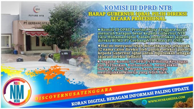DPRD NTB Tekankan Profesionalisme dalam Penentuan Direksi PT GNE
