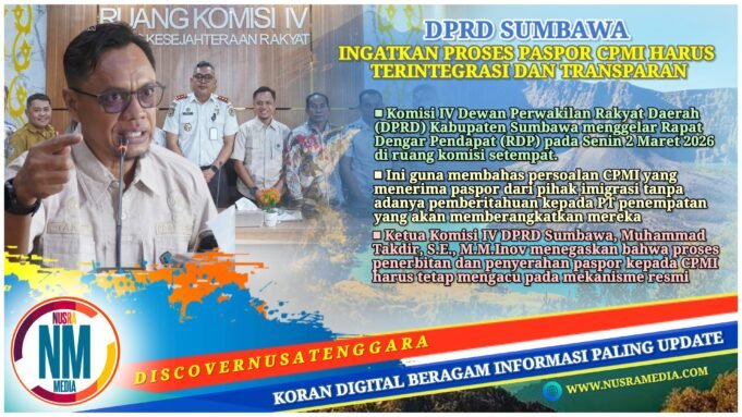 Komisi IV DPRD Sumbawa Soroti Penerbitan Paspor CPMI Tanpa Koordinasi PT Penempatan