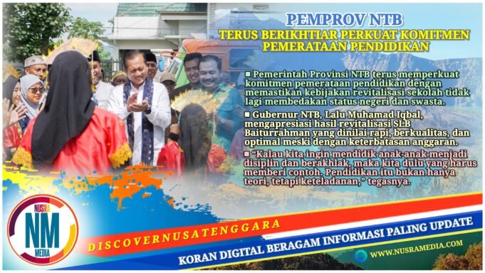 Revitalisasi Tanpa Diskriminasi, Pemprov NTB Siapkan 400 Sertifikasi SMK