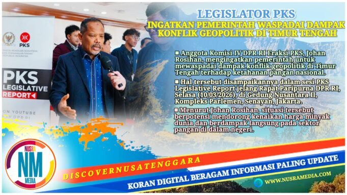 Johan Rosihan : Gejolak Perang Iran–Israel dan Kenaikan Harga Minyak Ancam Stabilitas Pangan Nasional