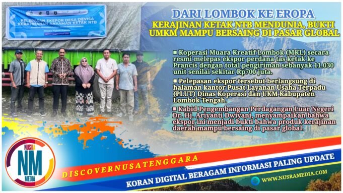 NTB Ekspor Perdana 11 Ribu Tas Ketak ke Prancis