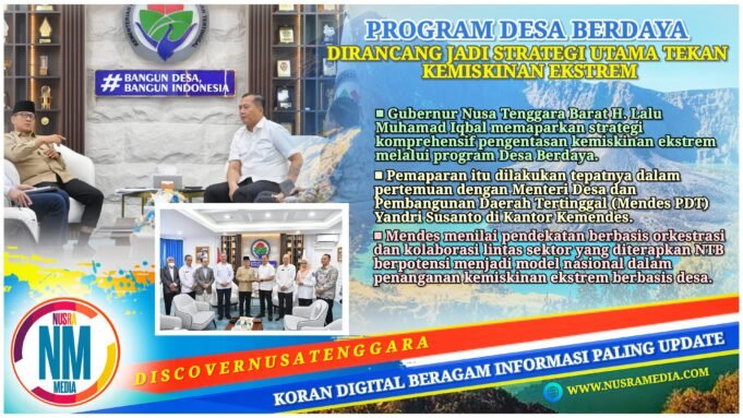 NTB Dorong Desa Berdaya, Mendes Siap Jadikan Model Nasional Pengentasan Kemiskinan Ekstrem