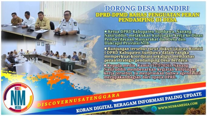 Perkuat Koordinasi dengan Pemprov NTB, DPRD Sumbawa Bahas Penguatan Peran Pendamping Desa Berdaya