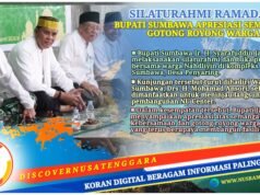 Jarot-Ansori Buka Puasa Bersama Warga Nahdliyin, Tinjau Progres Pembangunan NU Center Sumbawa