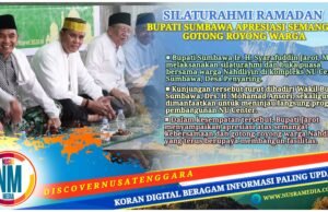 Jarot-Ansori Buka Puasa Bersama Warga Nahdliyin, Tinjau Progres Pembangunan NU Center Sumbawa
