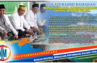 Jarot-Ansori Buka Puasa Bersama Warga Nahdliyin, Tinjau Progres Pembangunan NU Center Sumbawa