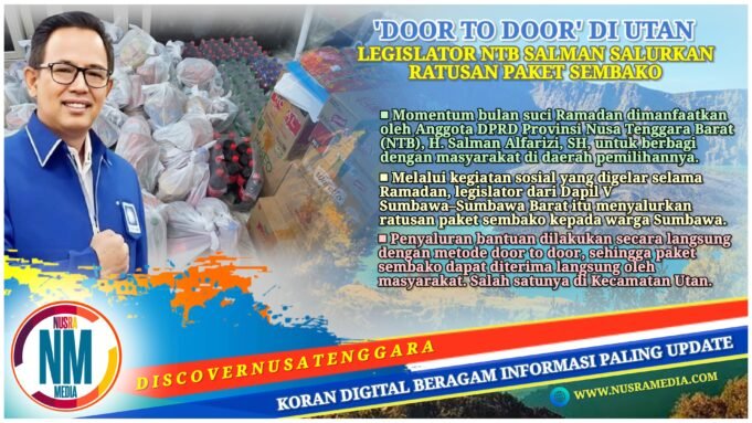 Ramadhan Penuh Berkah, Salman Alfarizi Bagikan 500 Paket Sembako untuk Warga Sumbawa