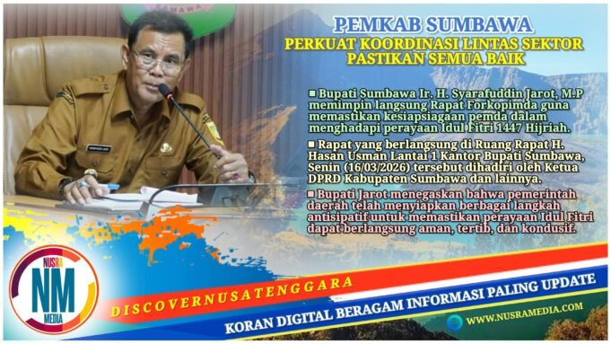 Bupati Jarot Pimpin Rapat Forkopimda, Pastikan Sumbawa Siap Sambut Idul Fitri 1447 H