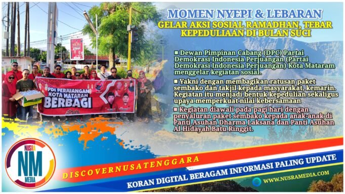 PDIP Mataram Bagikan Sembako dan Takjil, Perkuat Semangat Toleransi Ramadan