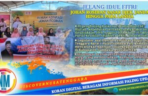 Tebar Kebaikan di Penghujung Ramadhan, Johan Rosihan Bagikan Ratusan Paket Beras