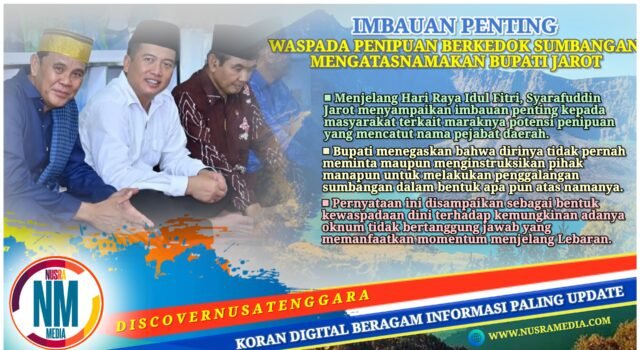 Waspada Penipuan! Bupati Sumbawa Pastikan Tak Ada Instruksi Permintaan Sumbangan