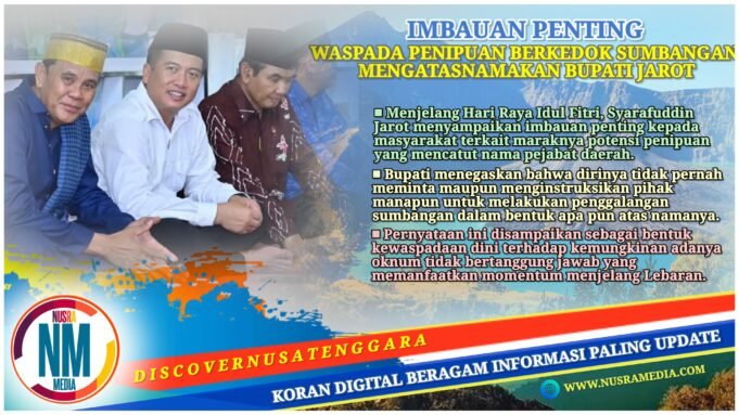 Waspada Penipuan! Bupati Sumbawa Pastikan Tak Ada Instruksi Permintaan Sumbangan