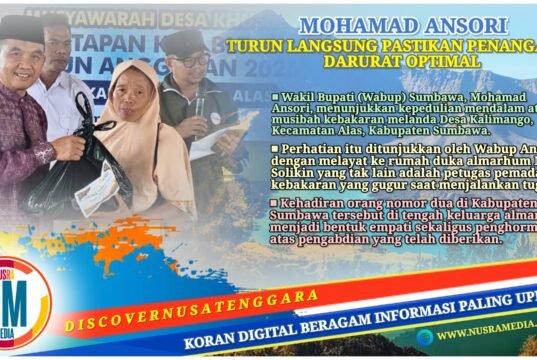 Empati Pemda Sumbawa : Wabup Ansori Melayat dan Bantu Korban Kebakaran di Alas