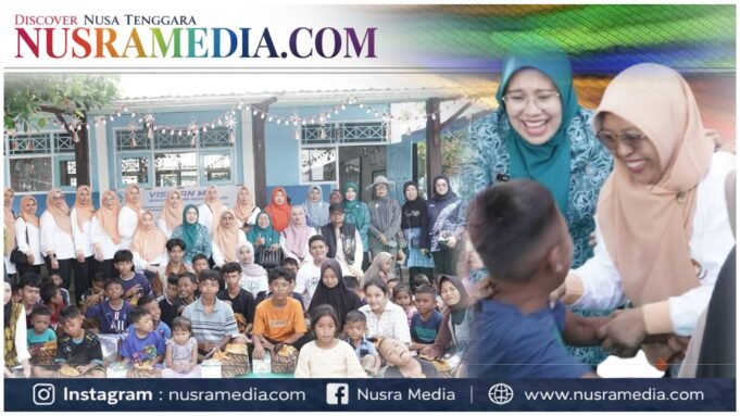 Kolaborasi TP PKK-DWP Sumbawa Salurkan Bantuan dan Lakukan Trauma Healing