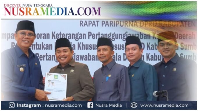 Rapat Paripurna : DPRD Sumbawa Bahas LKPJ 2025 dan Bentuk Pansus