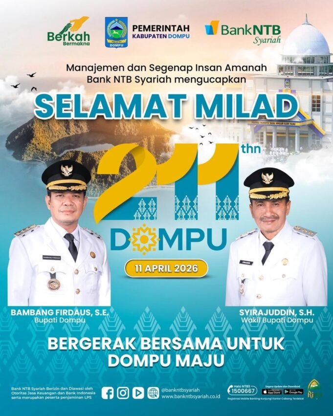 Bank NTB Syariah : Selamat Milad Dompu ke-211