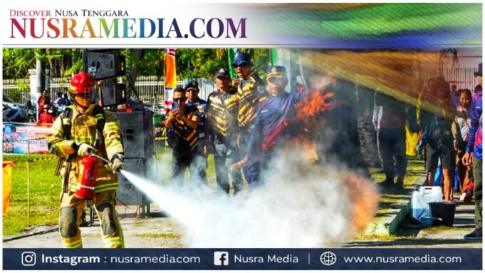 Sumbawa Tuan Rumah HUT ke-107 Damkar Se-NTB, Ksatria Biru Adu Ketangkasan di Firefighter Skill Competition