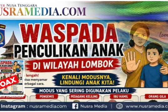 Flyer Penculikan Anak Dipastikan Hoaks, Pemprov NTB Minta Warga Tak Terpancing