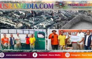 Tanggap Bencana Kebakaran Desa Adat Sade, Bank NTB Syariah Salurkan Air Bersih dan Sembako