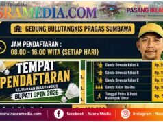 Total Hadiah Rp35 Juta! Bupati Open 2026 Segera Digelar, PBSI Sumbawa Buka Pendaftaran hingga 6 September