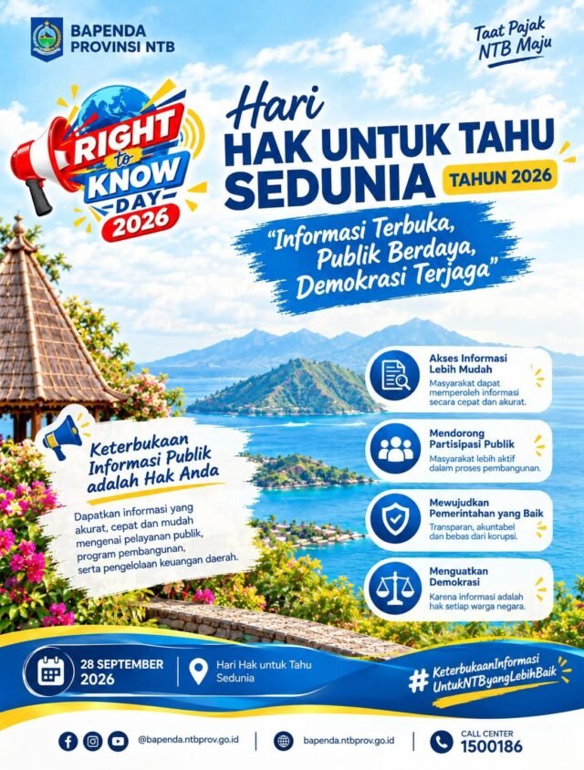 Bapenda NTB : Selamat Hari Hak untuk Tahu Sedunia 2026